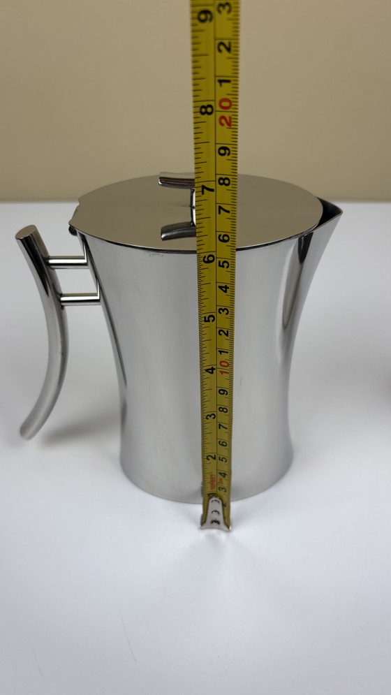 Image 1 of Sambonet Bamboo coffee tea set chrome creamer sugar bowl