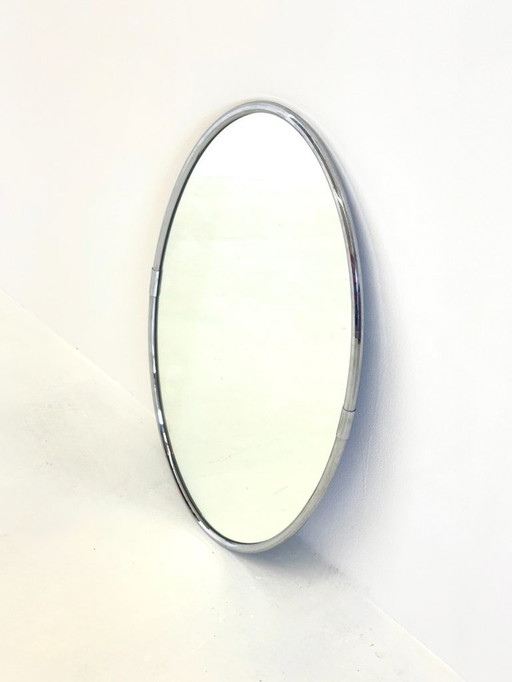 Oval mirror with tube frame small