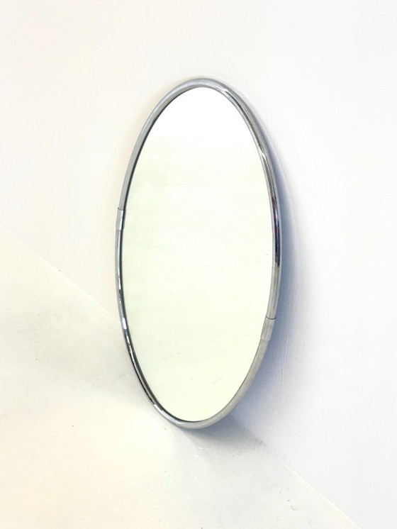 Image 1 of Oval mirror with tube frame small
