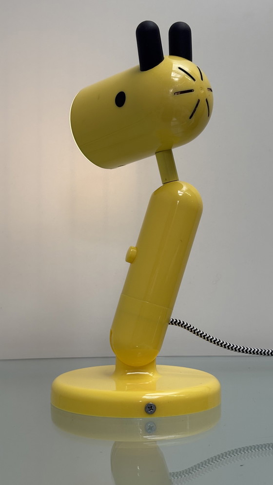Image 1 of Lampada da tavolo o da parete vintage di design Ikea Krux giallo giraffa
