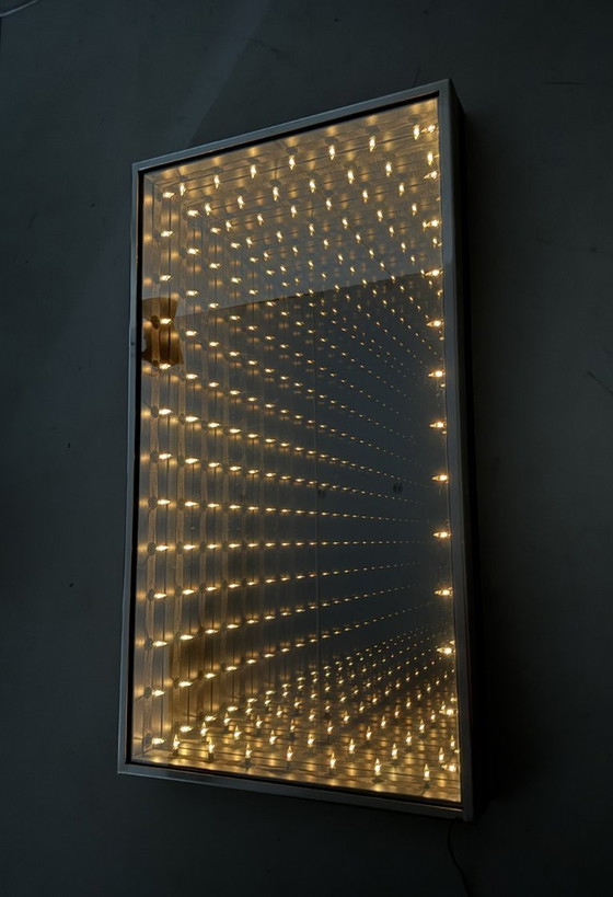 Image 1 of Infinity wall mirror illuminated mirror 1970-80's