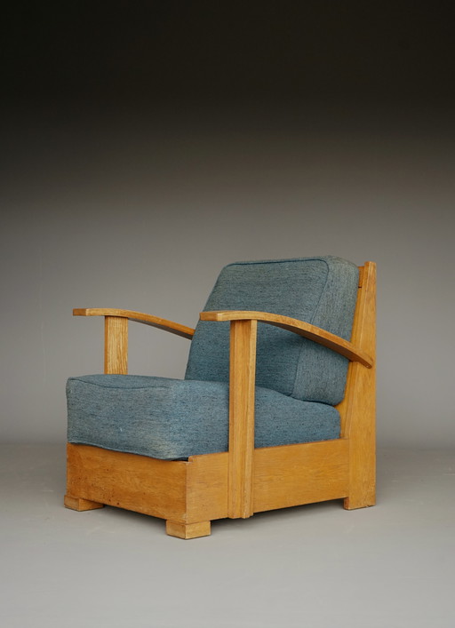 Modernist 1930s Lounge Chair by Jan den Drijver for 'De Stijl'