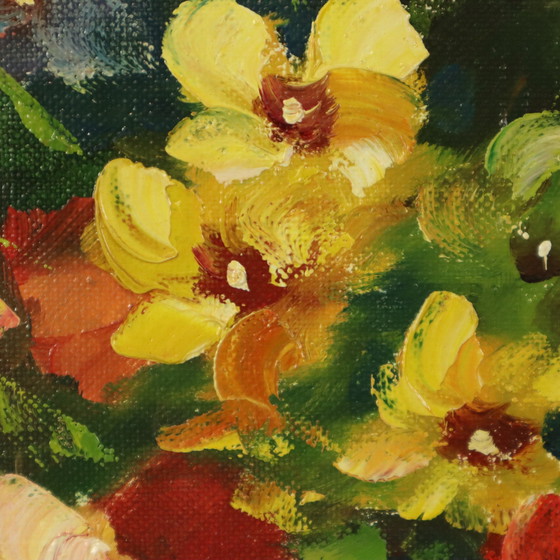 Image 1 of Bunte Blumen Stilleben Malerei