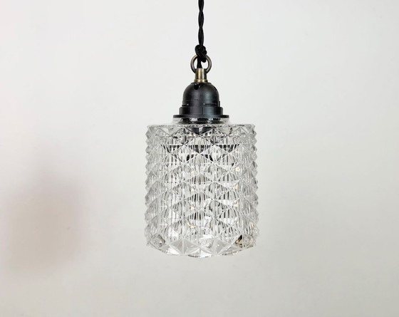 Image 1 of Vintage Cut Glass Ceiling Light, 1970s