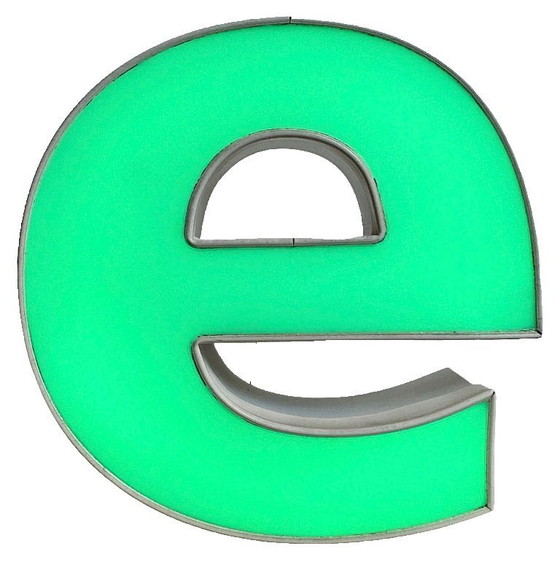 Image 1 of Vintage Illuminated Letter E , 1980s