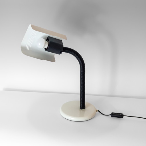 1x Mid Century Modern Industrial Desk Lamp, Targetti, Italy 1970