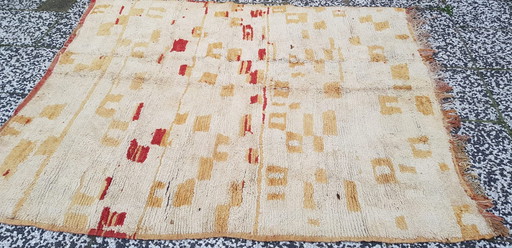 Handgeknoopt Berber kleed wol 199x165cm