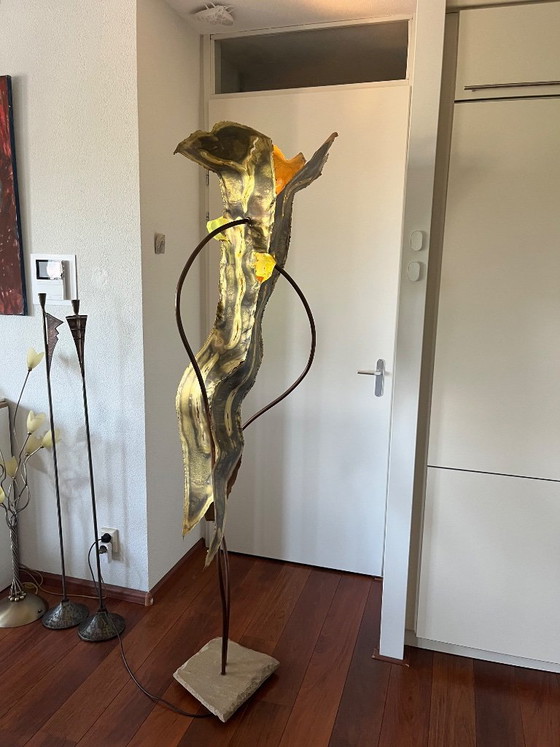 Kunstobjekt mit Beleuchtung – Bildhauerei, Copper, Brass (photo 6 of 14)