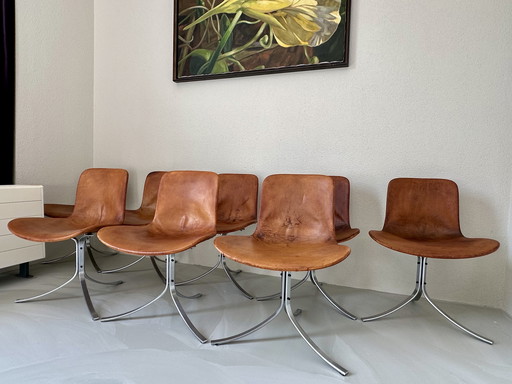 Vintage chairs PK9 PK 9 Poul Kjærholm Kjaerholm from EKC 8 pieces