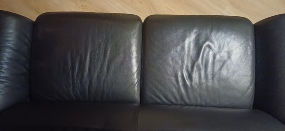 Image 1 of De Sede Black leather sofa