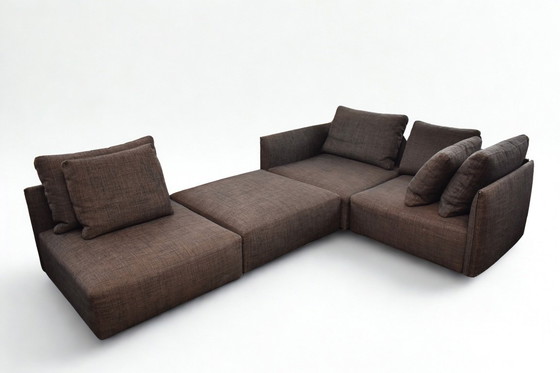 Image 1 of Wunderschönes, exklusives, modulares Minotti Milano Sofa/Chaiselongue im schlanken Design