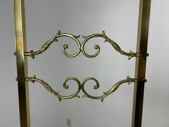 Image 1 of Vintage Hollywood Regency freestanding coat rack brass