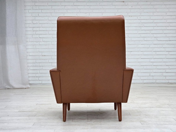 Image 1 of Poltrona danese con schienale alto, anni '70, di Vejen Polstermøbelfabrik, condizioni originali.