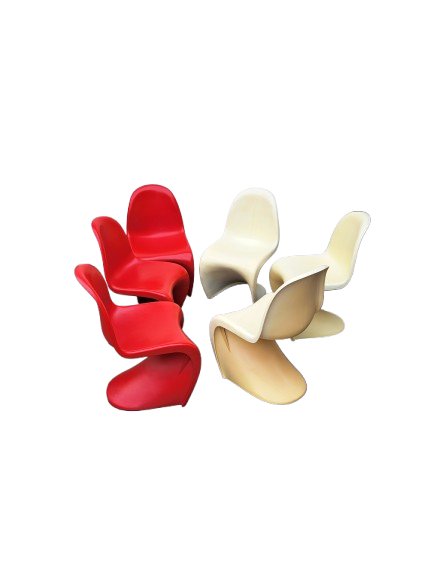 6 x Stühle im Stil von Verner Panton