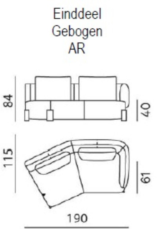 Image 1 of Sofá esquinero Leolux Nalia