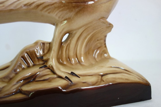 Image 1 of Skulptur Fasan Keramik Art Deco Sainte Radegonde