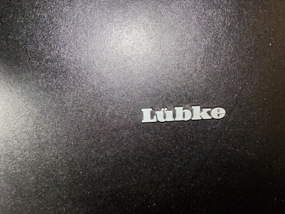 Image 1 of Lubke round oval dining table black extendable