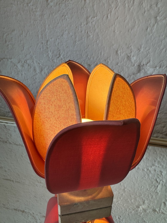 Image 1 of Vintage Lotus Flower Lamp