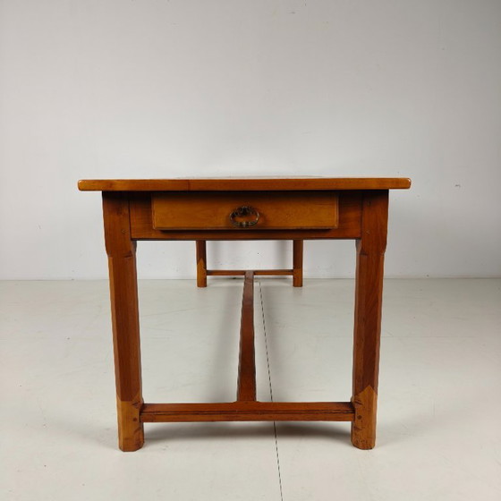 Image 1 of French farmhouse table from the late 19th century – fully restored