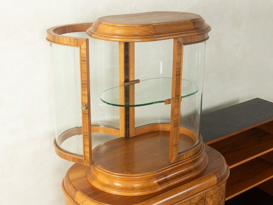 Image 1 of Vintage Art Deco vitrinekast uit de jaren 1930