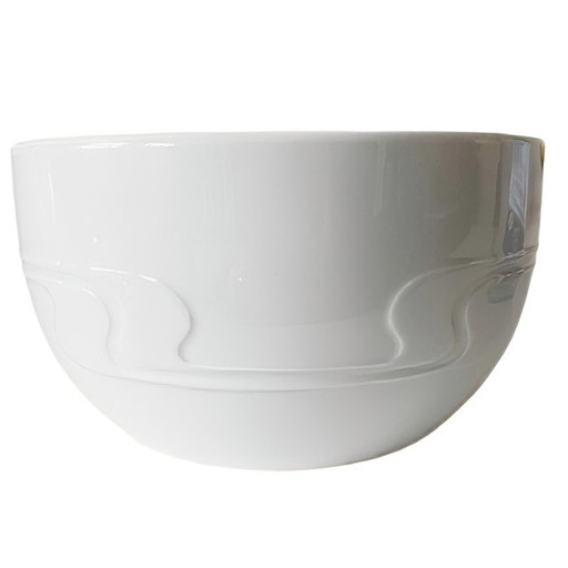 Cuenco vintage de porcelana blanca Rosenthal Asimmetria de mediados de siglo, década de 1960