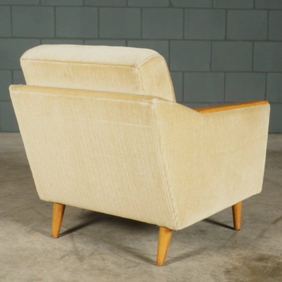 Image 1 of Vintage fauteuil met hocker – jaren 60