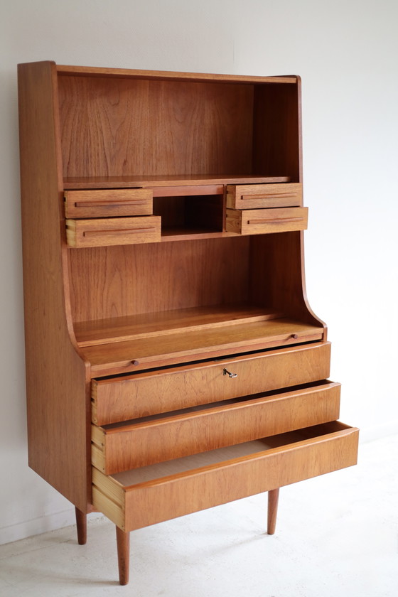 Vintage Scandinavian Secretaire, 1950s/60s – Wall cabinet, Wood (photo 5 of 9)