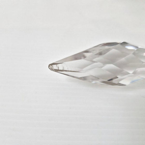 Image 1 of Pair of vintage 1950s brass and glass candle lamps, Art Deco style.