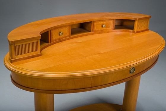 Image 1 of Biedermeier Frisiertisch und Sessel aus Wolkenstein, Italien, 2er-Set