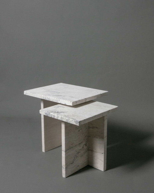 Juego de mesa de travertino