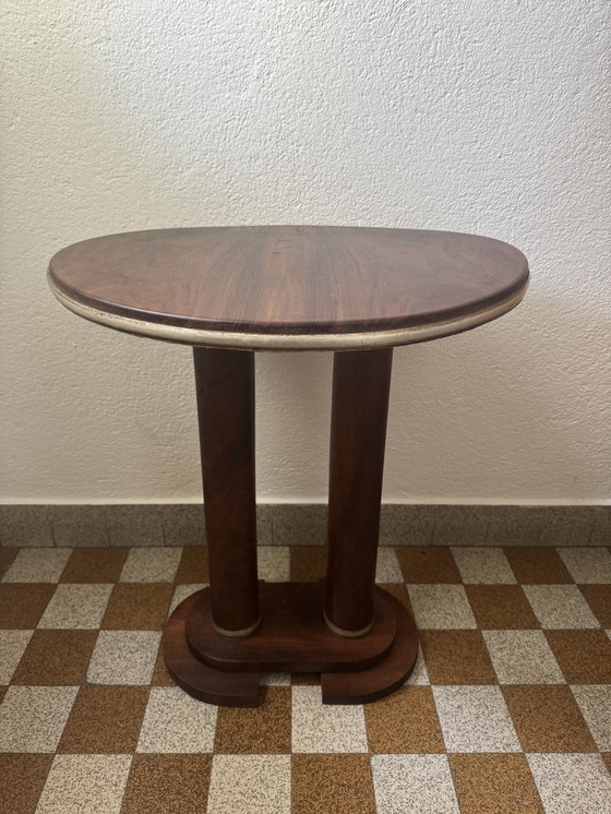 Image 1 of Art Deco houten tafel op voet