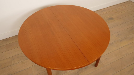 Image 1 of Vintage ronde eettafel | Teak | Uitschuifbaar | 120 – 210 cm