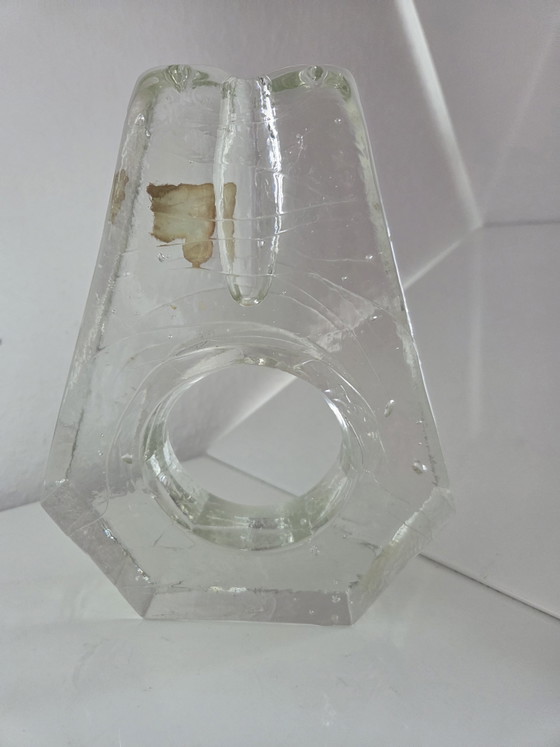 Vase bloc / Solifleur vintage Marsberger Glaswerke Ritzenhoff – Grand (19,5 cm) (photo 2 of 5)