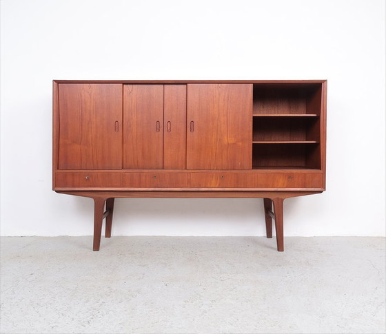 Image 1 of Danish design teak highboard, 1960s