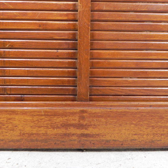 Image 1 of Oak Shutter Cabinet With 2 Shutters, 121 Cm High