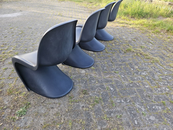 Image 1 of 4x Originele Vitra Verner Panton stoelen