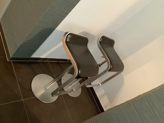 Image 1 of 2 x Lapalma bar stools LEM – brown – height adjustable (66–78 cm)