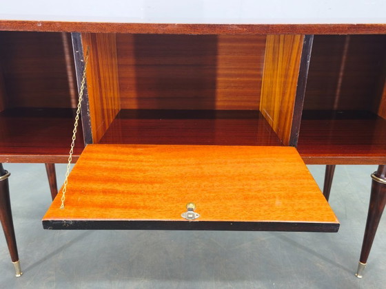 Image 1 of Italian Midcentury Sideboard 1950s High Gloss Cabinet Vintage
