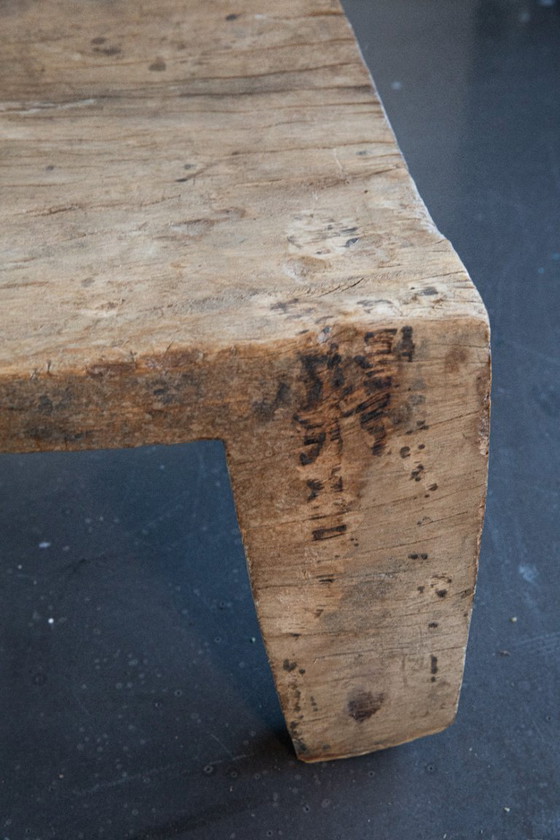 Image 1 of Antique Indonesian birth table – hand carved – one piece hardwood