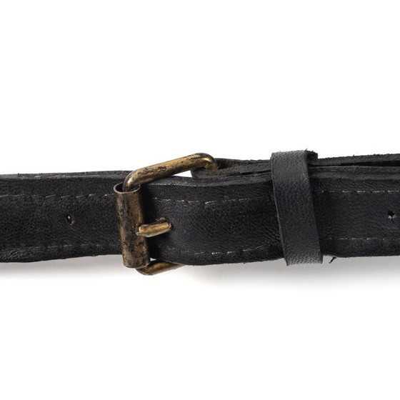 Lederriemen Spiegel zugeschrieben an Jacques Adnet, Frankreich, 1950er Jahre – Glass, Leather (photo 6 of 7)