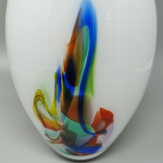 Image 1 of Precioso jarrón de los años 70, hecho a mano en cristal de Murano, fabricado en Italia.
