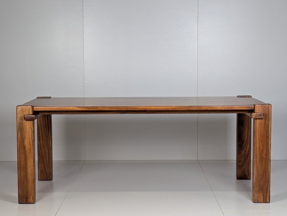 Image 1 of Japandi solid wood dining table | Rain Tree wood | 193 x 99 x 76 cm