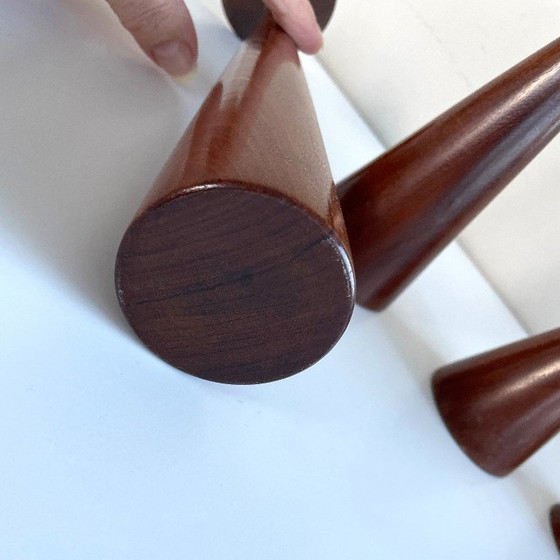 Image 1 of 4x PORTACANDELE in palissandro danese vintage design di metà secolo