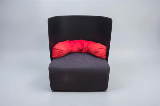 Zanotta Campiello leren fauteuil vintage fauteuil design fauteuil leren fauteuil