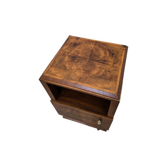 Image 1 of French Art Deco mahogany bedside table, circa 1920/30