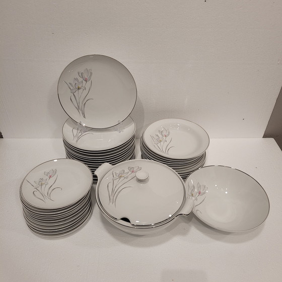 Image 1 of Vajilla de Porcelana Flores, Eschenbach, 55 Piezas, 50’s - Alemania