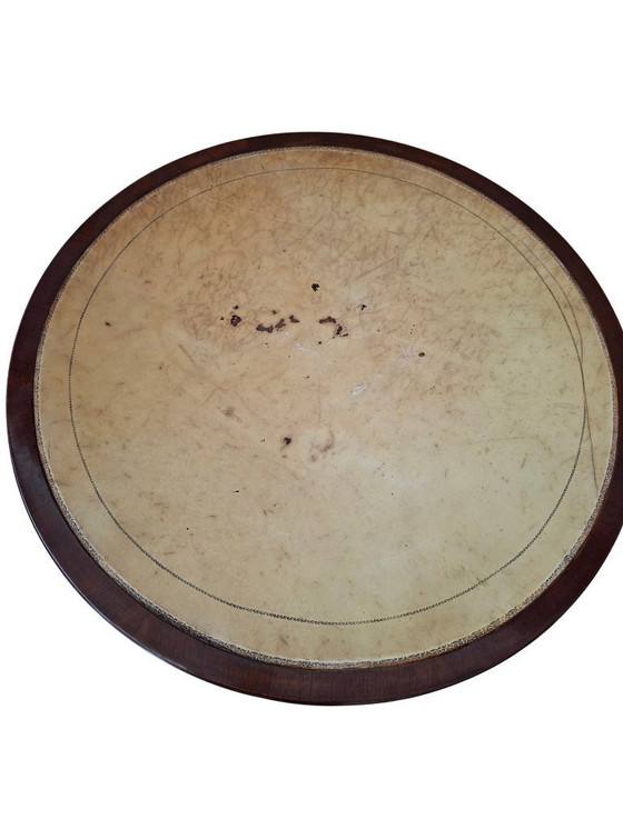 Image 1 of Vintage drumtafel uit de jaren 80