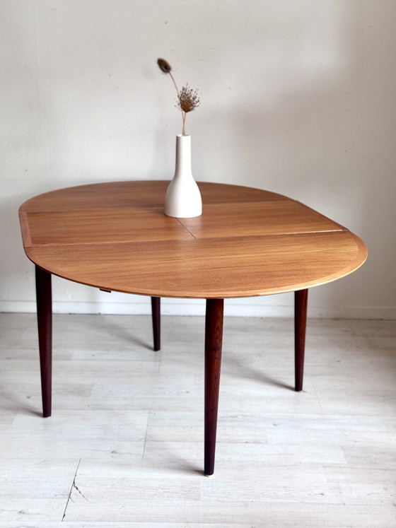 Tavolo da pranzo rotondo vintage Teak Anni '60 Lübke – Tavoli da pranzo, Wood (photo 6 of 15)