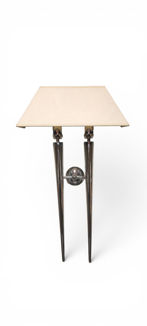 Image 1 of L. Bellini Vintage Design Wandlampen Set – Gemaakt in Italië, Chroom, Hotelstijl