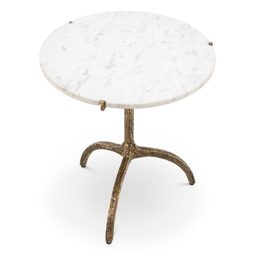 Eichholtz Marmor- und Messingtisch – bijzettafels, Marble, Brass (photo 2 of 6)